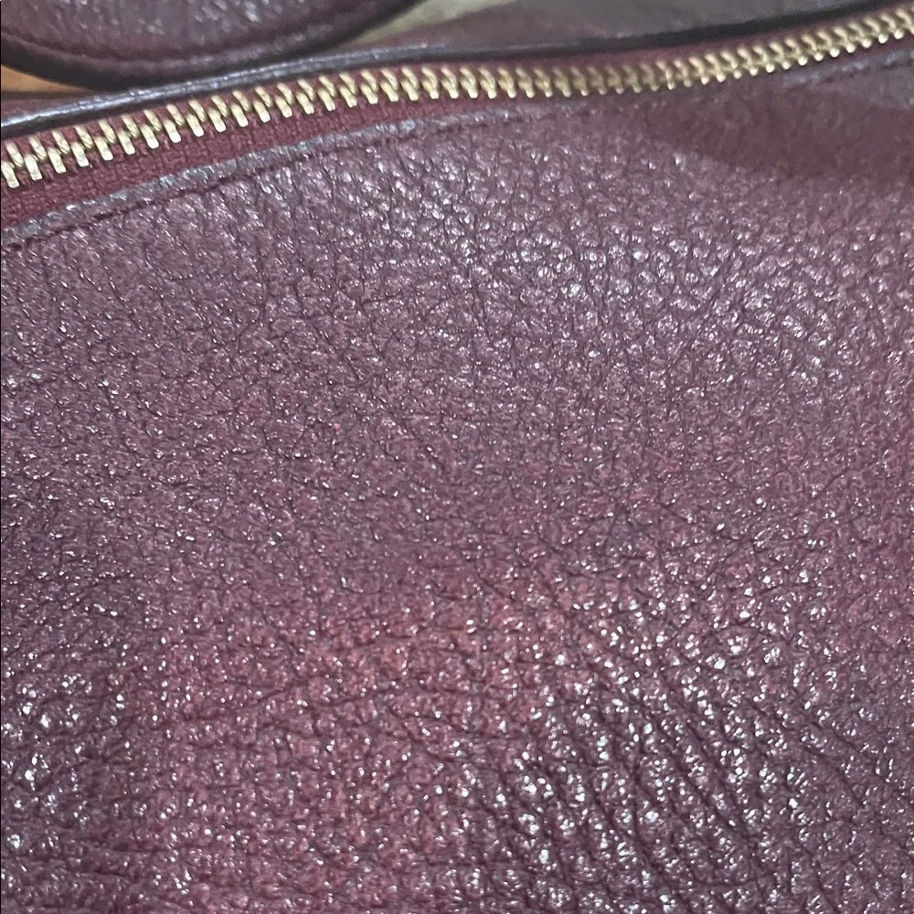 Michael Kors Burgundy Satchel with Gold Accents - Picture 7 of 9